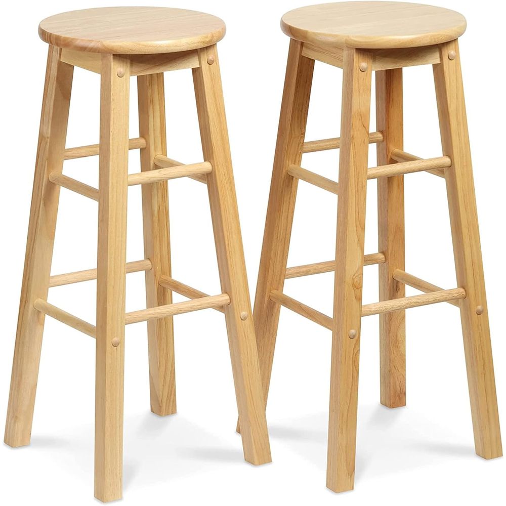 Home Bar Stools - 29 Inch Tall Classic Round Seat