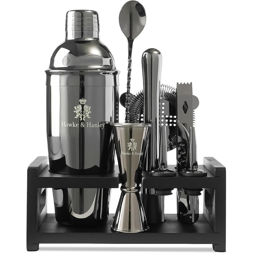Cocktail Recipe Book - Cocktail Shaker Bar Set with i