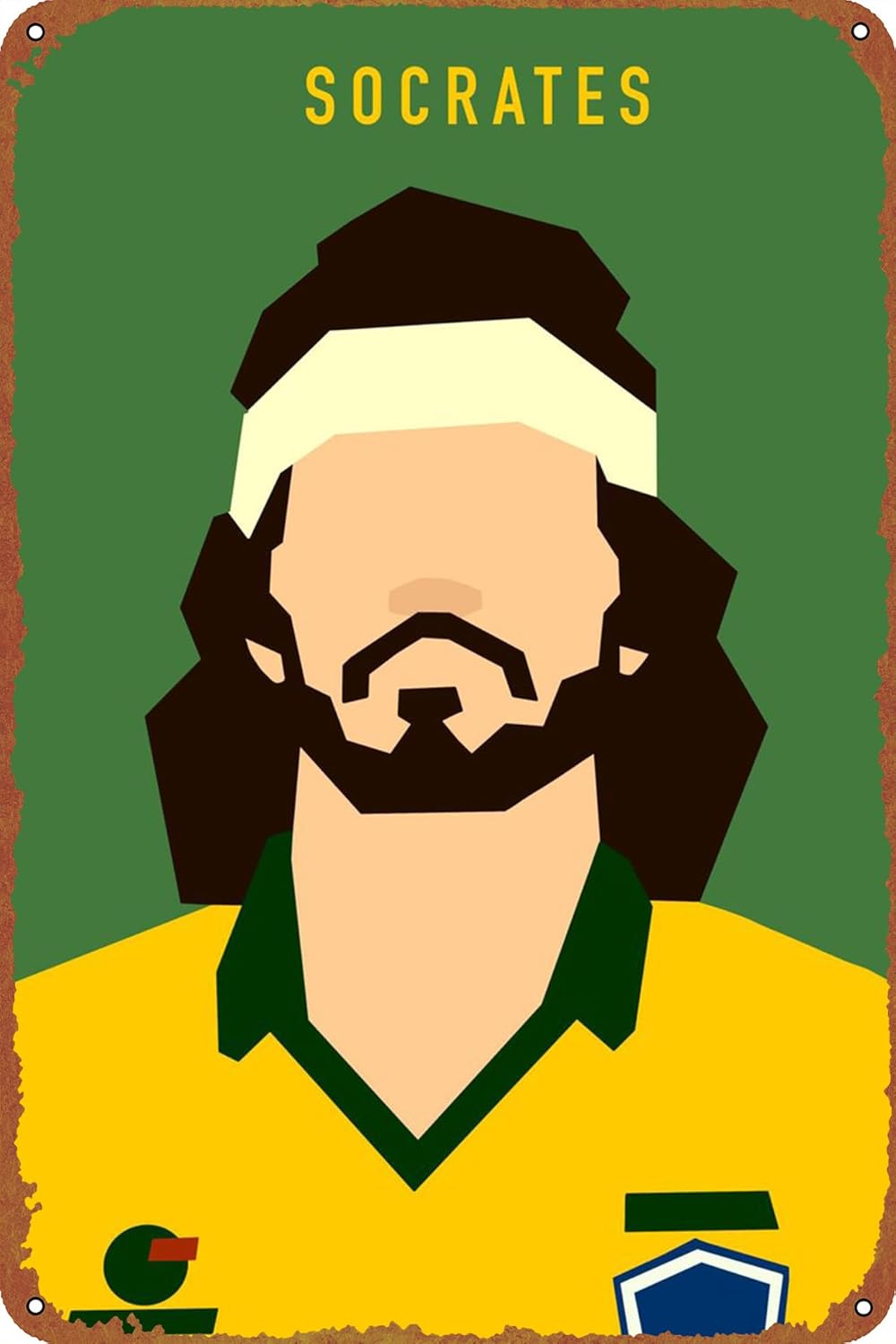 Home Bar And Restaurant - Socrates Brazil Metal aluminum poster retro