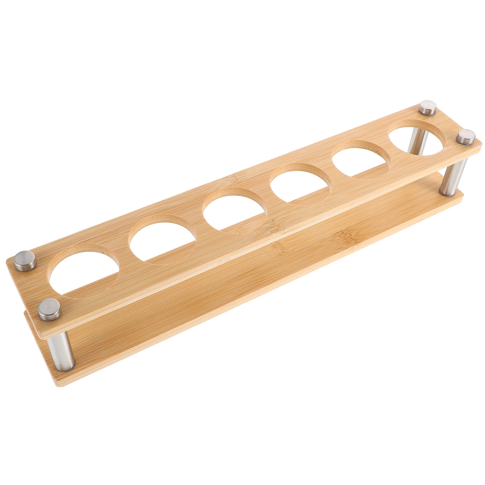 Home Bar Shelf - Wooden Shot Glass Holder 6 Holes