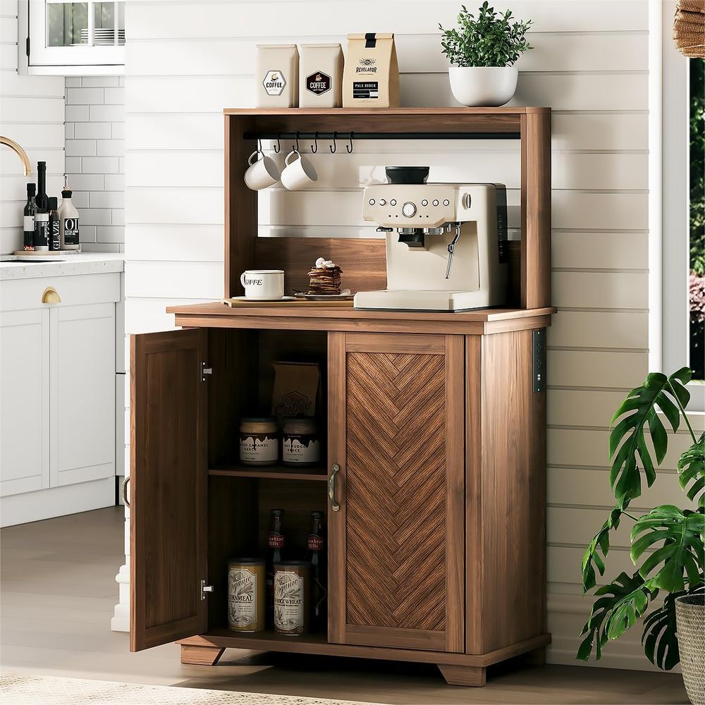 Home Bar Shelves - Coffee Bar Cabinet with Storage, 31.5