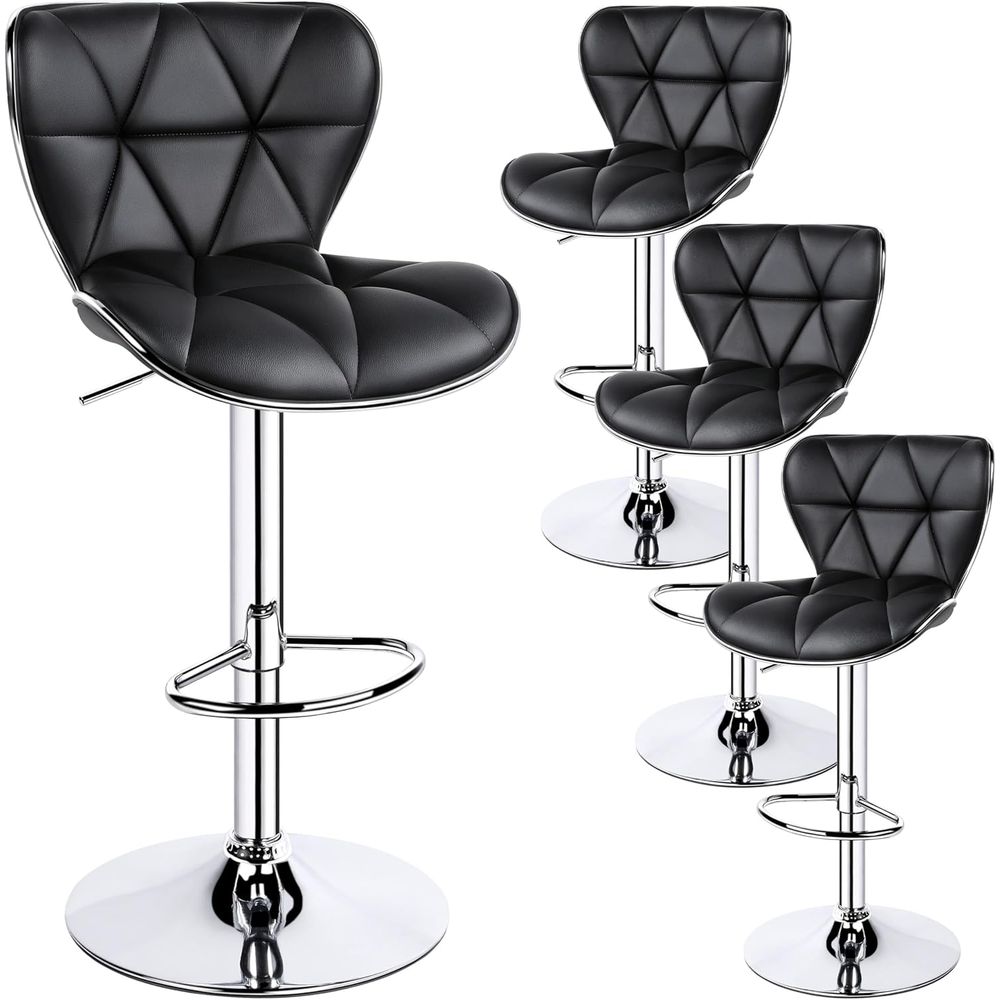 Set of 4 Adjustable Swivel Bar - Home Bar Stools ulasan dan harga