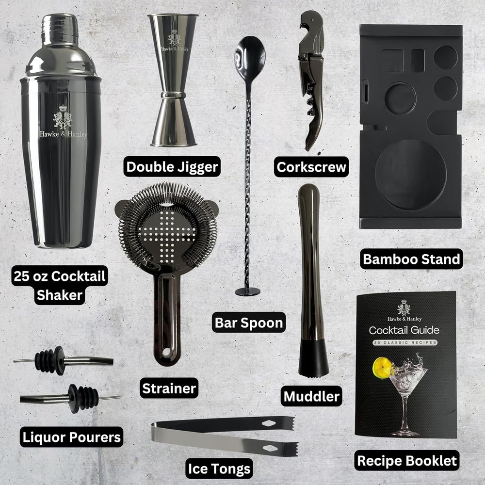 Cocktail Shaker Bar Set with i - Cocktail Recipe Book ulasan dan harga