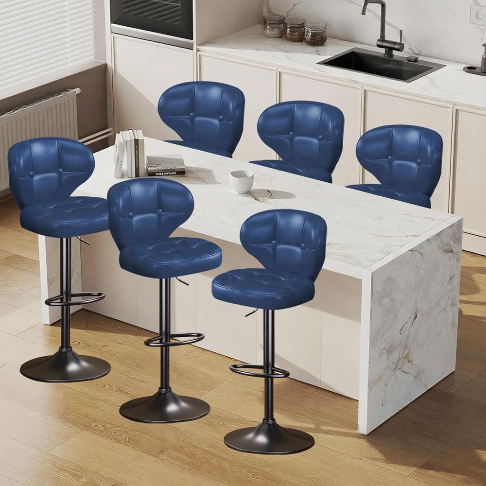 Set of 6 Adjustable Swivel Bar - Home Bar Stools ulasan dan harga