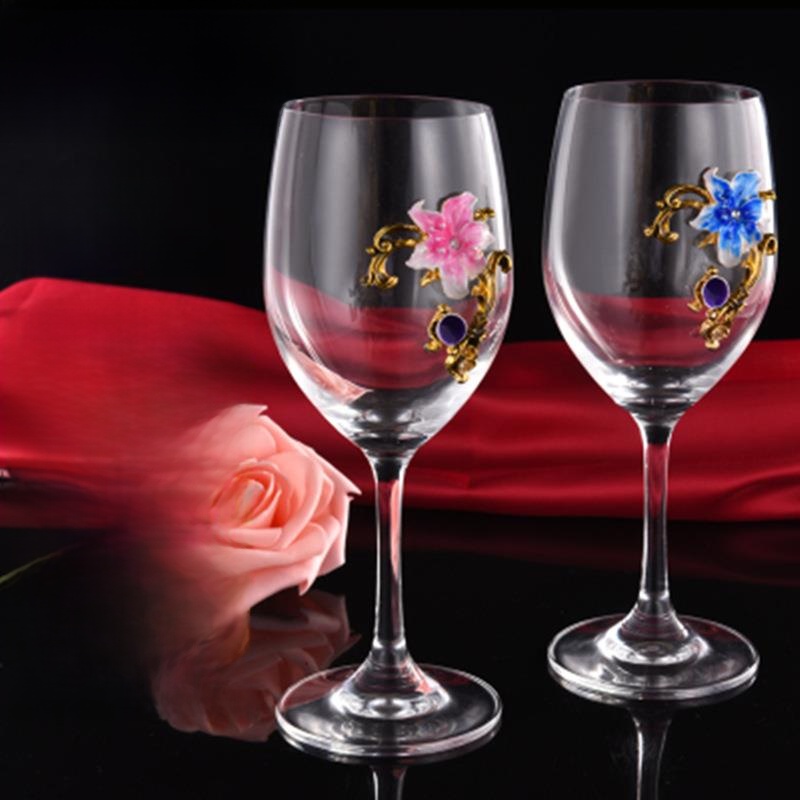 Elegant Enamel Red Wine Glasse - Highball Glass Set ulasan dan harga