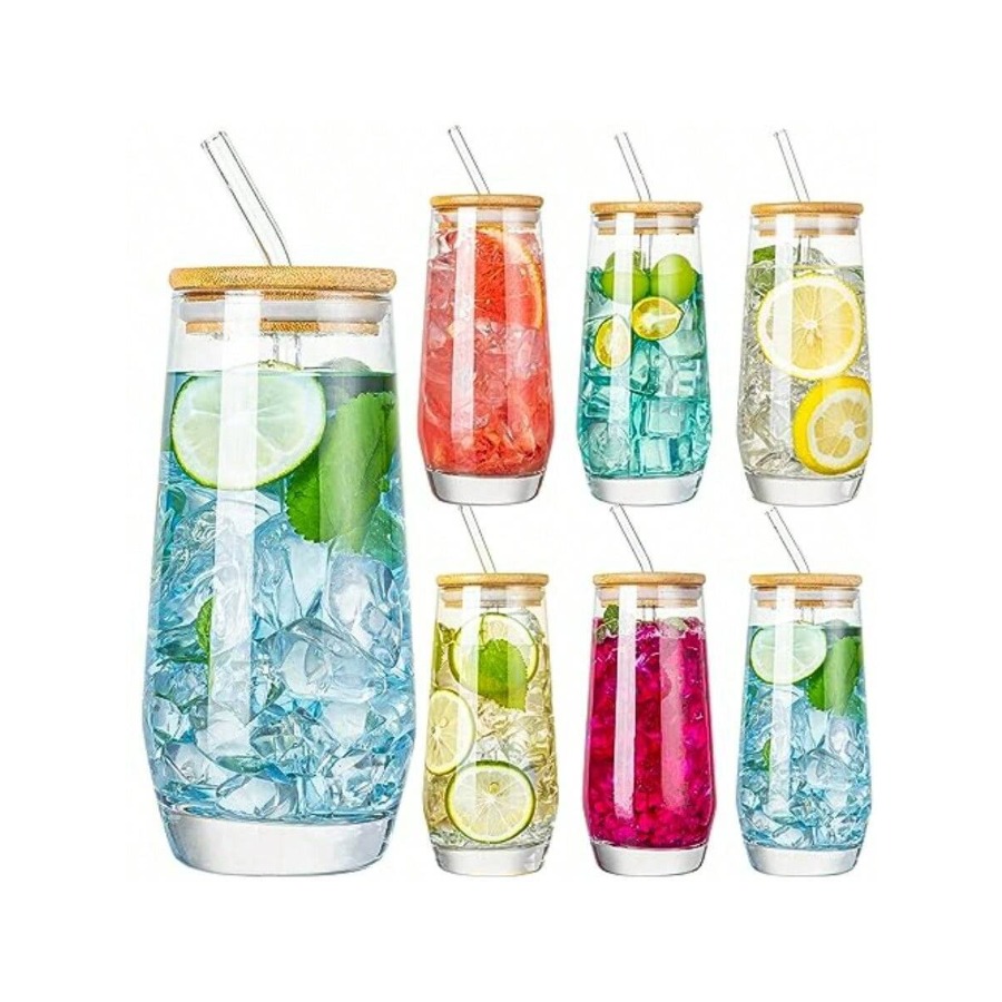 DDrinking Glasses Crystal High - Highball Glass Set ulasan dan harga