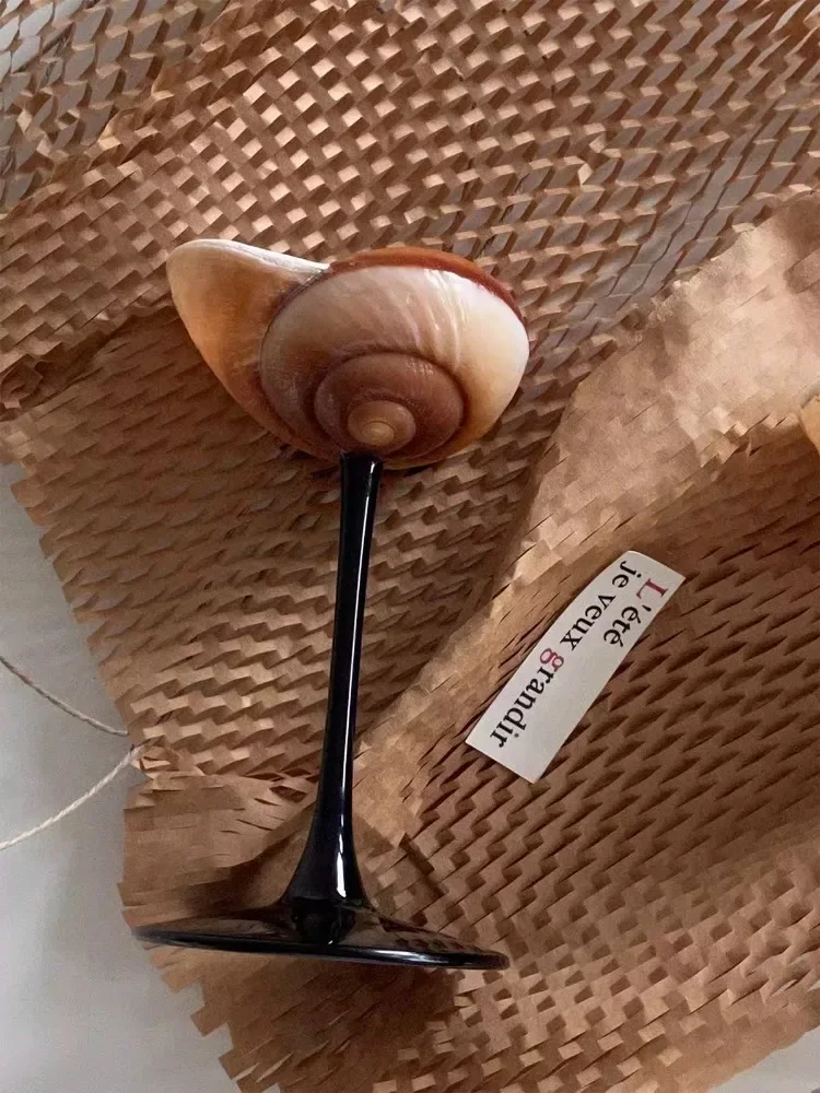 Natural Conch Wine Glass Bar a - Home Bar Shelf ulasan dan harga