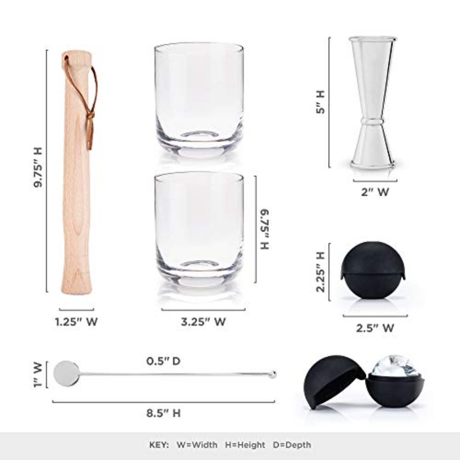 7-Piece Bartender Kit - 2 Crys - Ice Mold Sphere ulasan dan harga