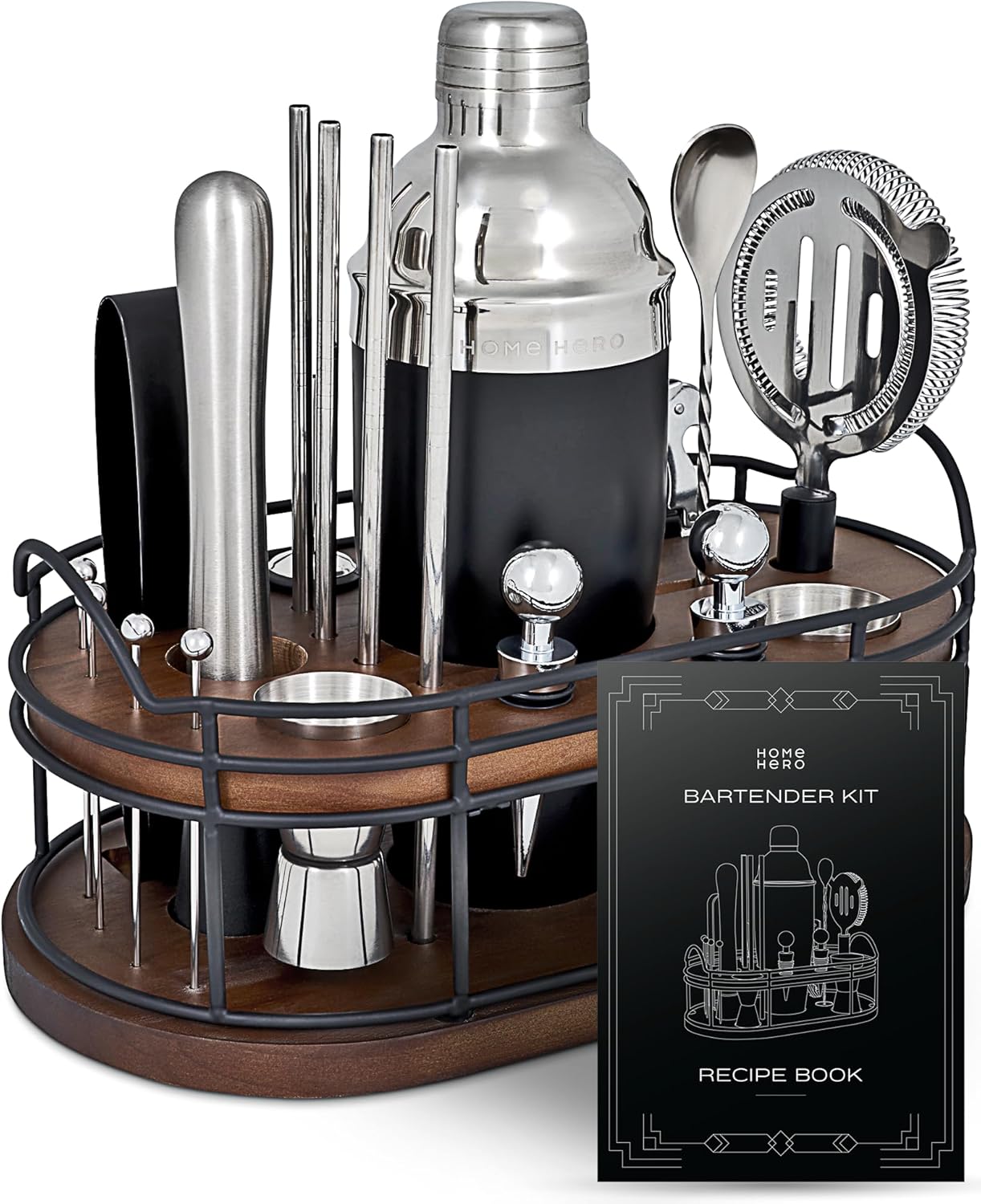 Bartender Kit - 22-Piece Cockt - Cocktail Recipe Book ulasan dan harga