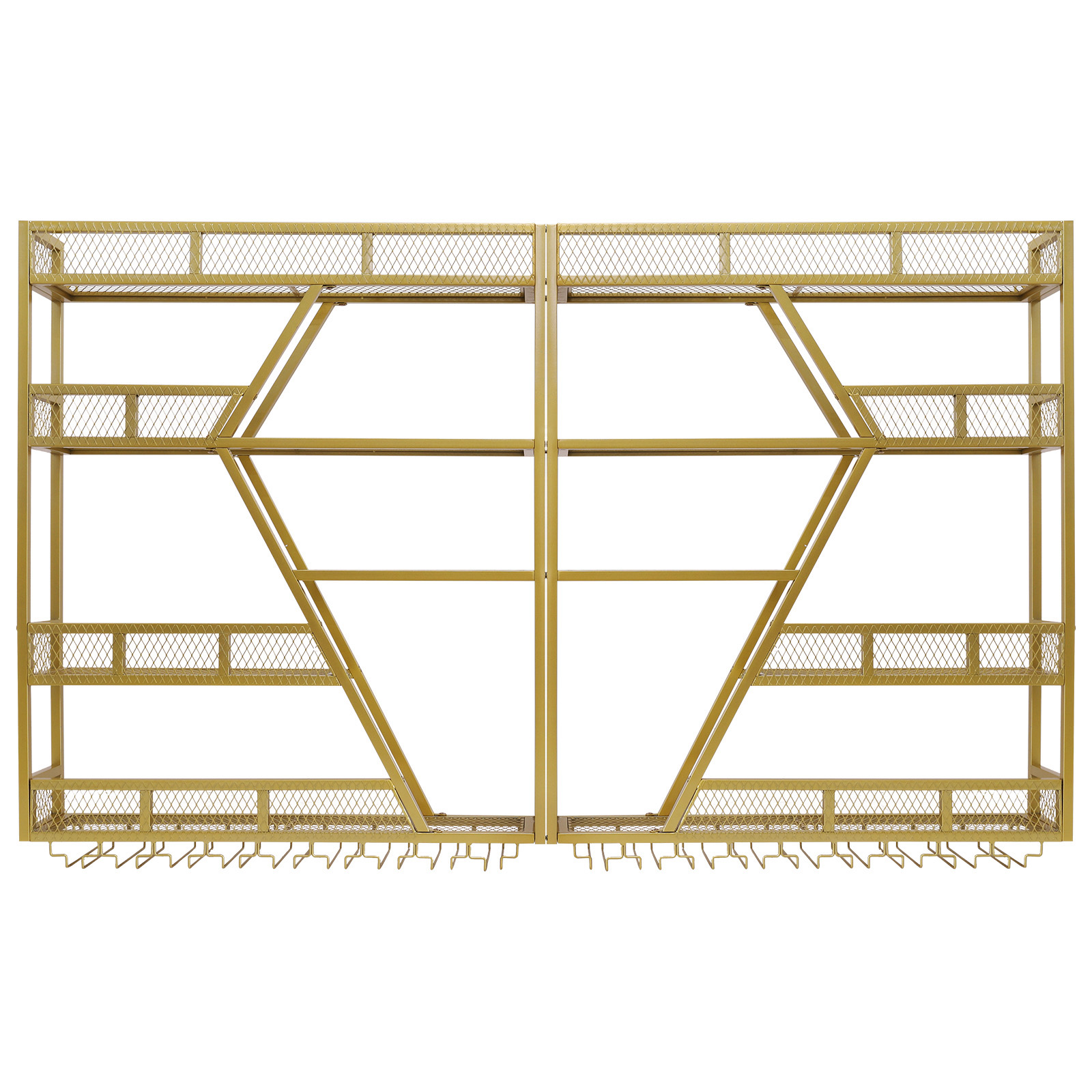 Metal Wine Storage Rack Wall M - Home Bar Shelf ulasan dan harga