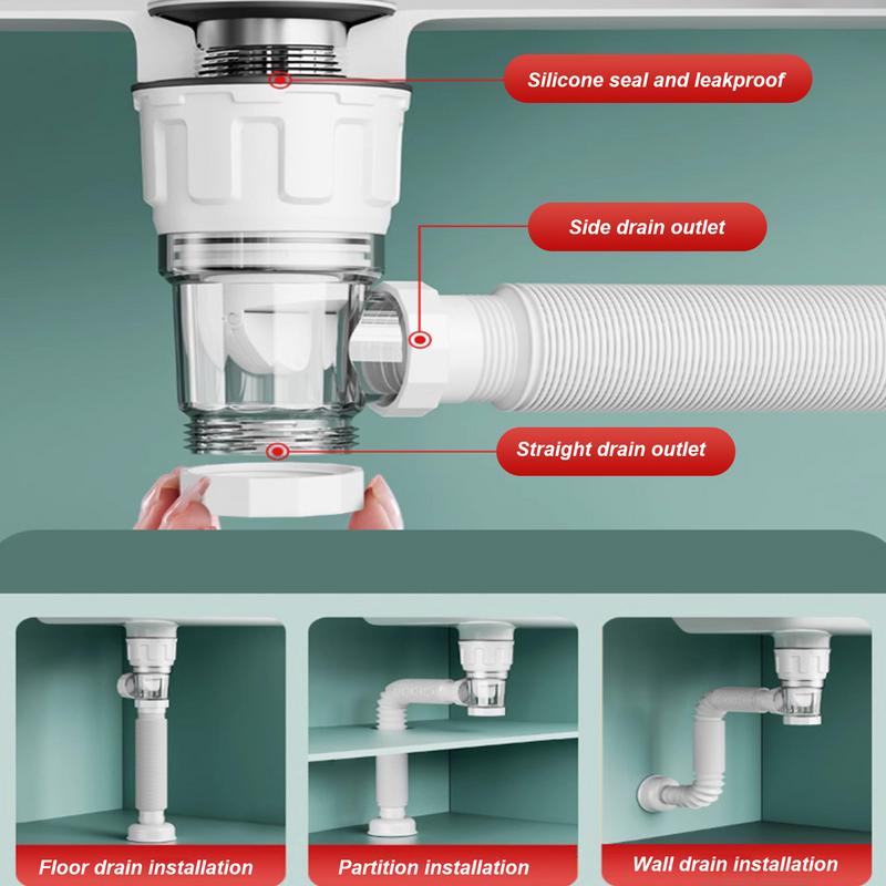 Telescoping Anti-odor Drain Pi - Home Bar Sink ulasan dan harga