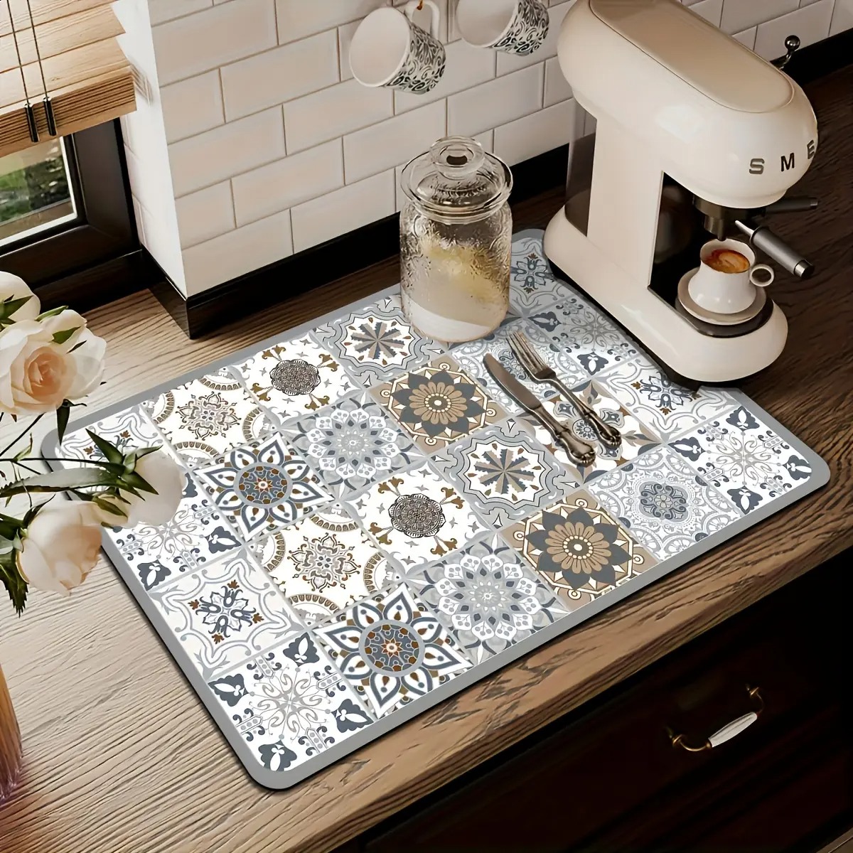 1pcs Kitchen Countertop Mat Vi - Bar Mat Rubber ulasan dan harga