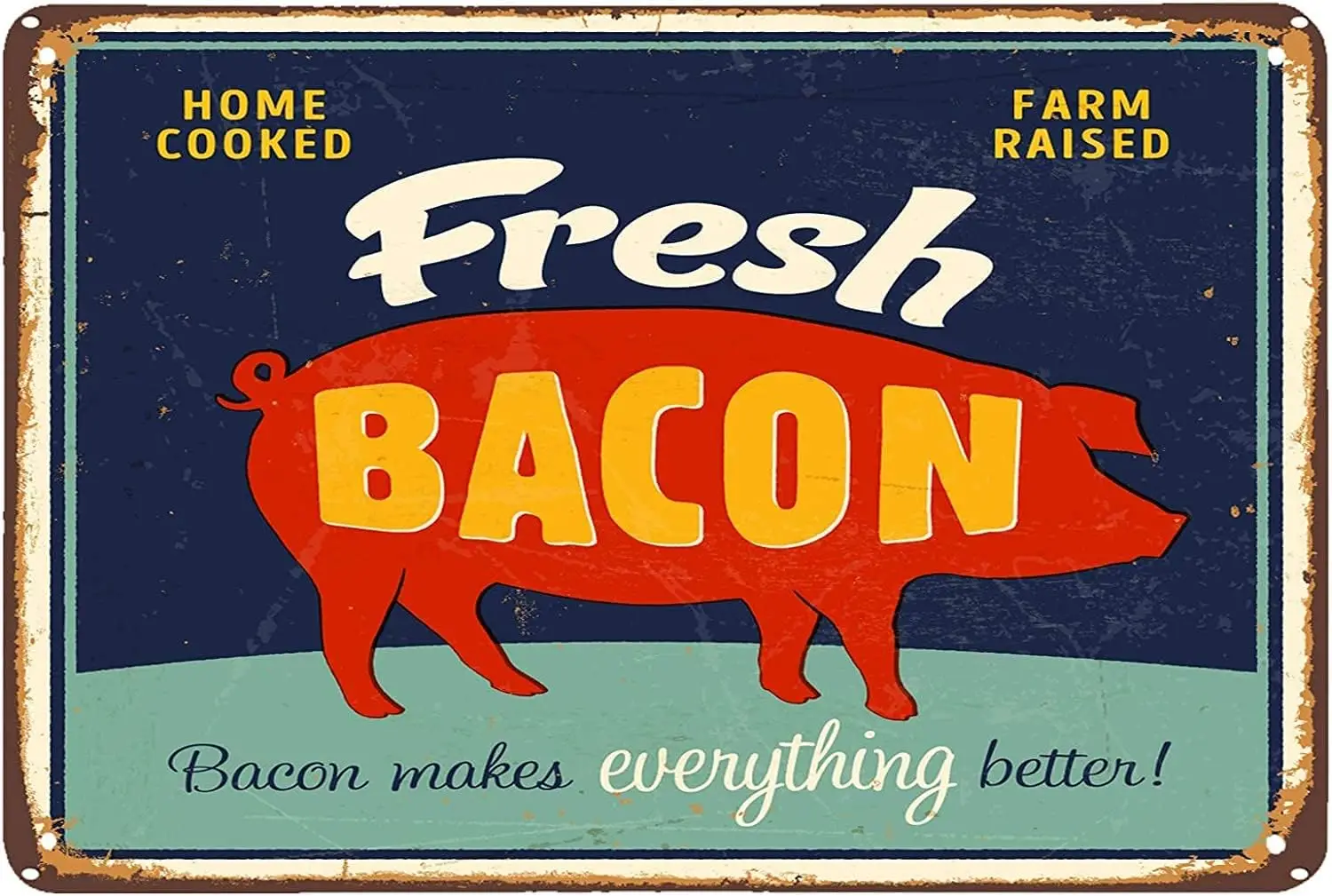 Bacon Tin Signs Dilicious Home - Home Bar And Restaurant ulasan dan harga