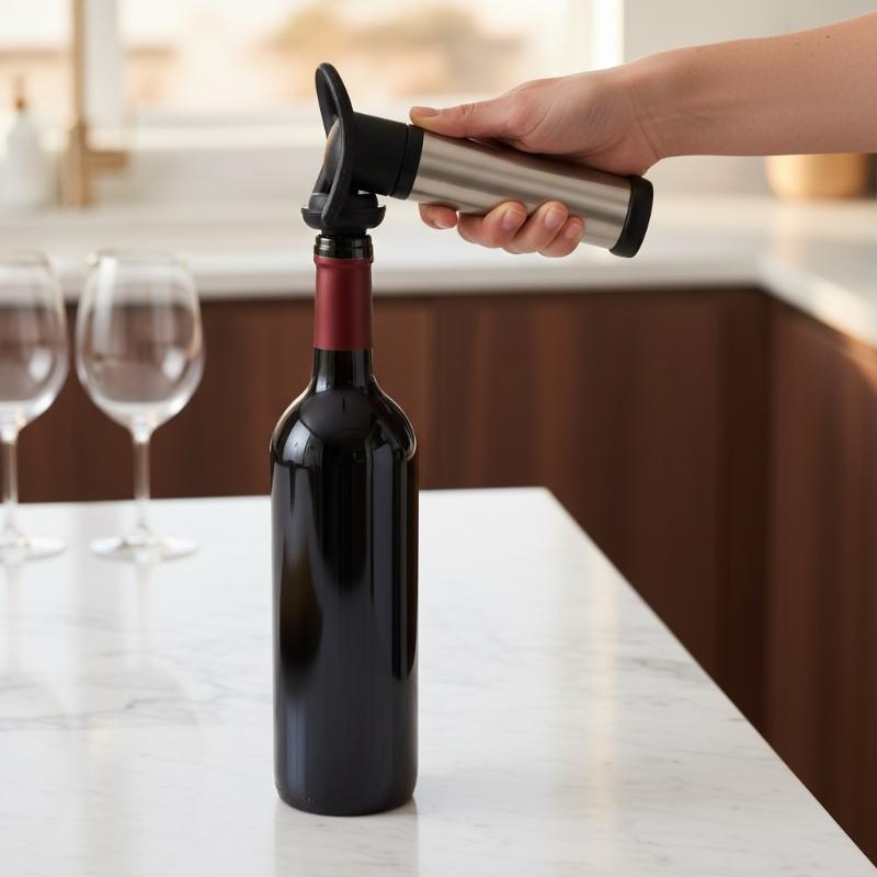 【L】Vacuum Pump Preserver Wine  - Wine Preservation Pump ulasan dan harga
