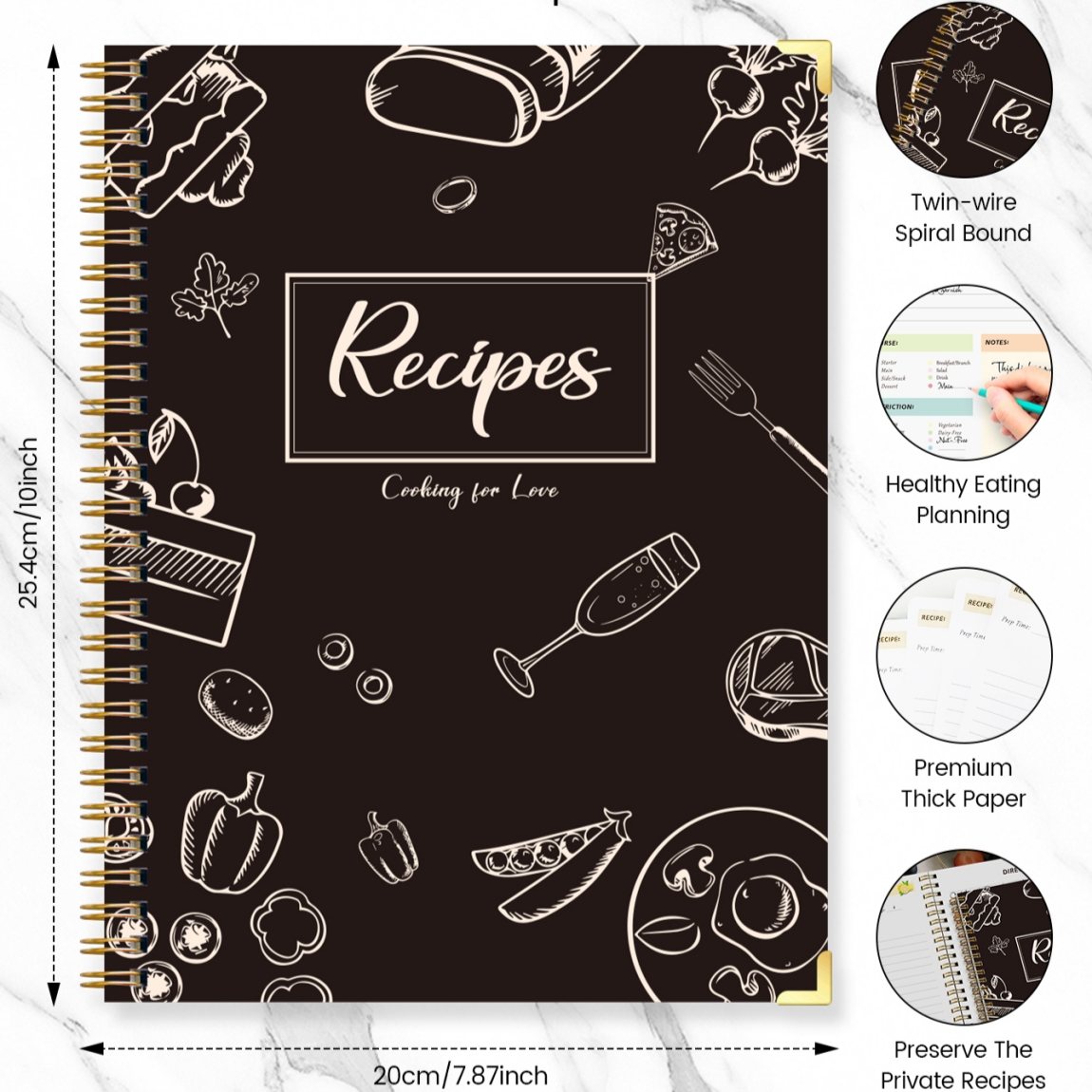 Recipe Journal Notebook with S - Cocktail Recipe Book ulasan dan harga