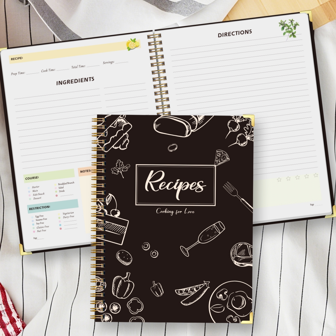 Recipe Journal Notebook with S - Cocktail Recipe Book ulasan dan harga