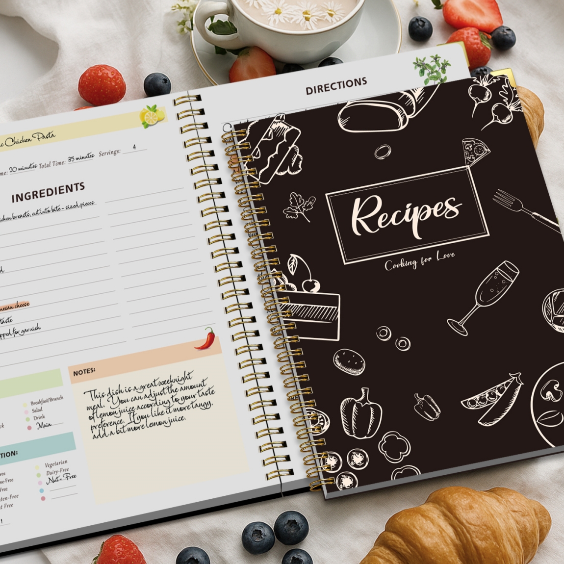 Recipe Journal Notebook with S - Cocktail Recipe Book ulasan dan harga
