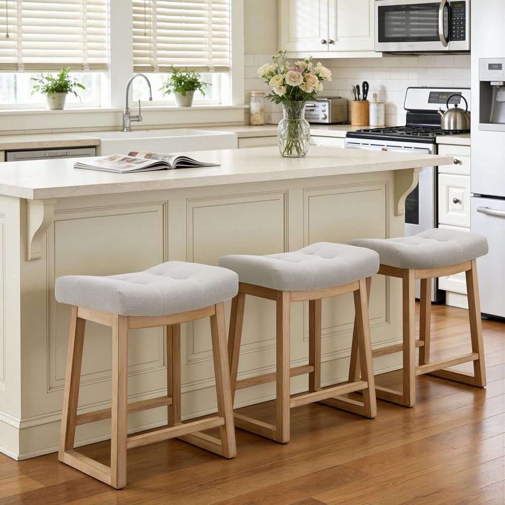 Set of 3, 24 Upholstered Count - Home Bar Stools ulasan dan harga