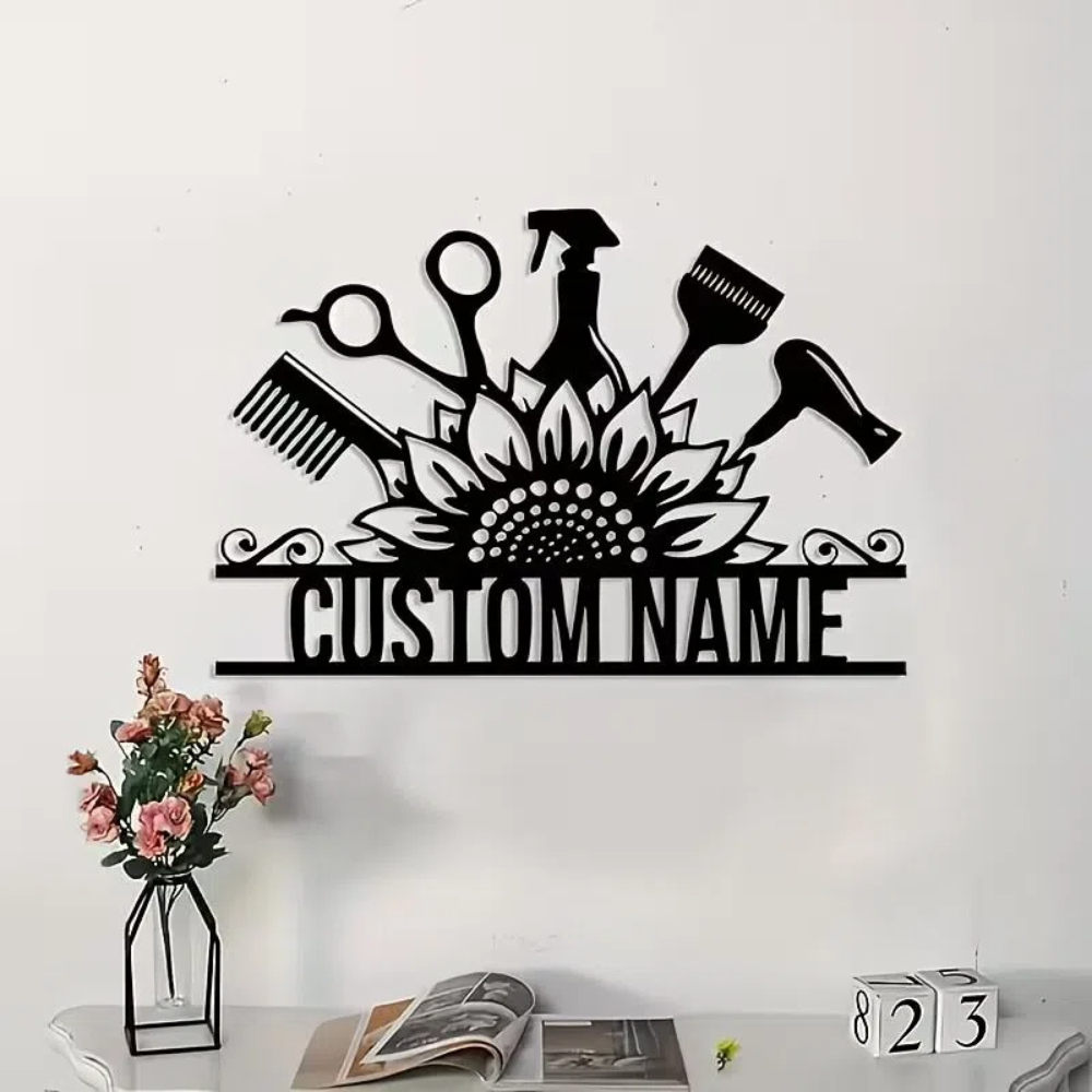 Custom Hair Stylist metal Name - Home Barber ulasan dan harga