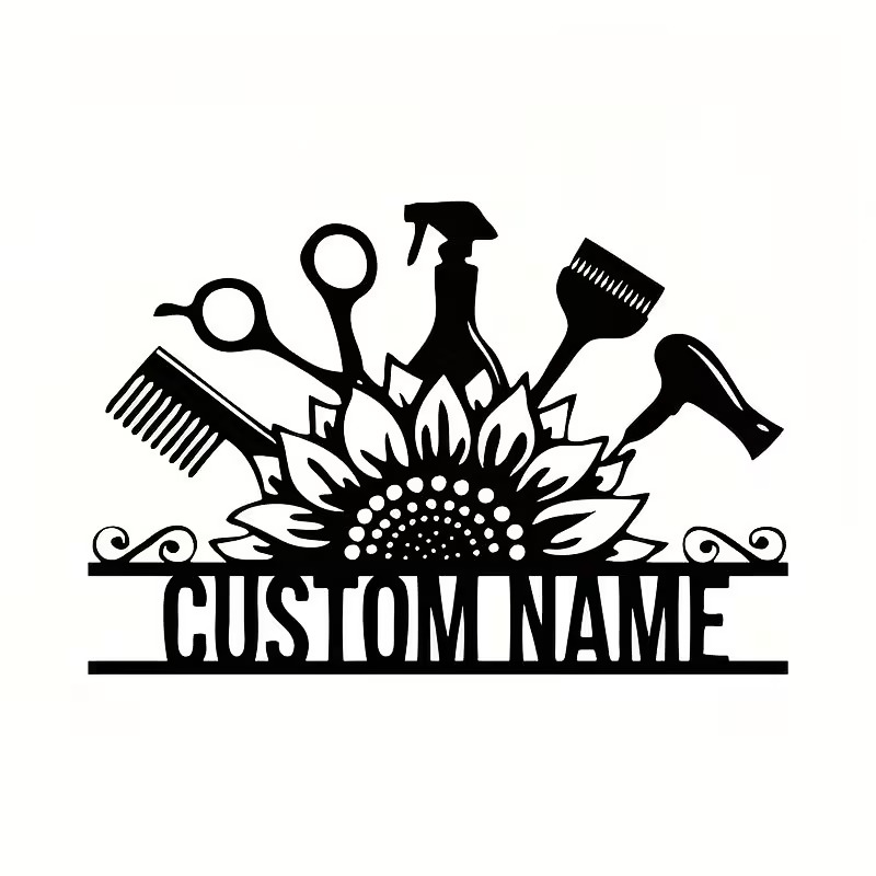 Custom Hair Stylist metal Name - Home Barber ulasan dan harga