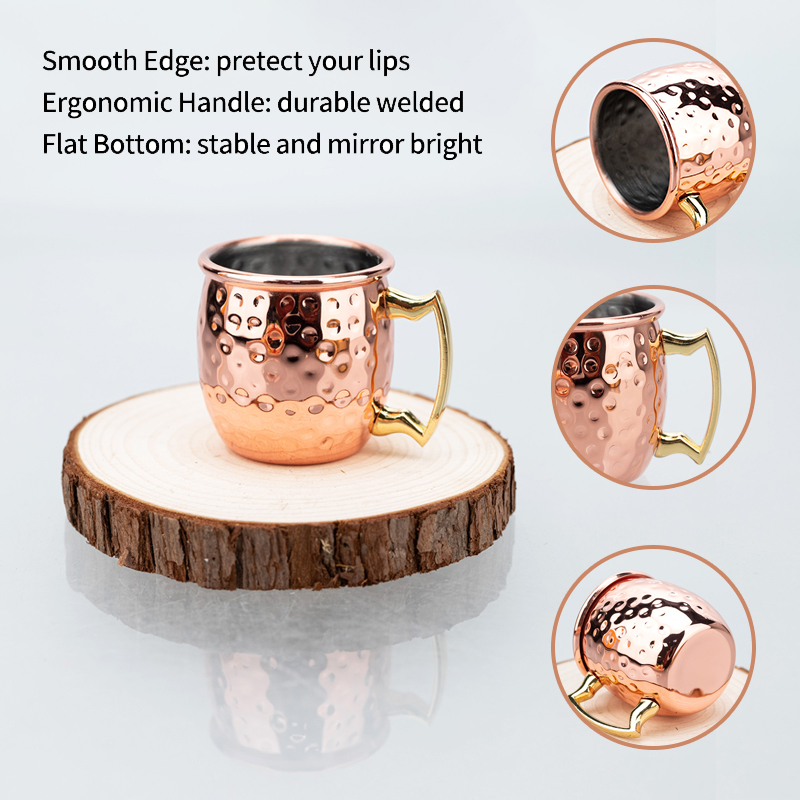 4Pcs 6Pcs 60ml Stainless Steel - Mule Copper Mug ulasan dan harga