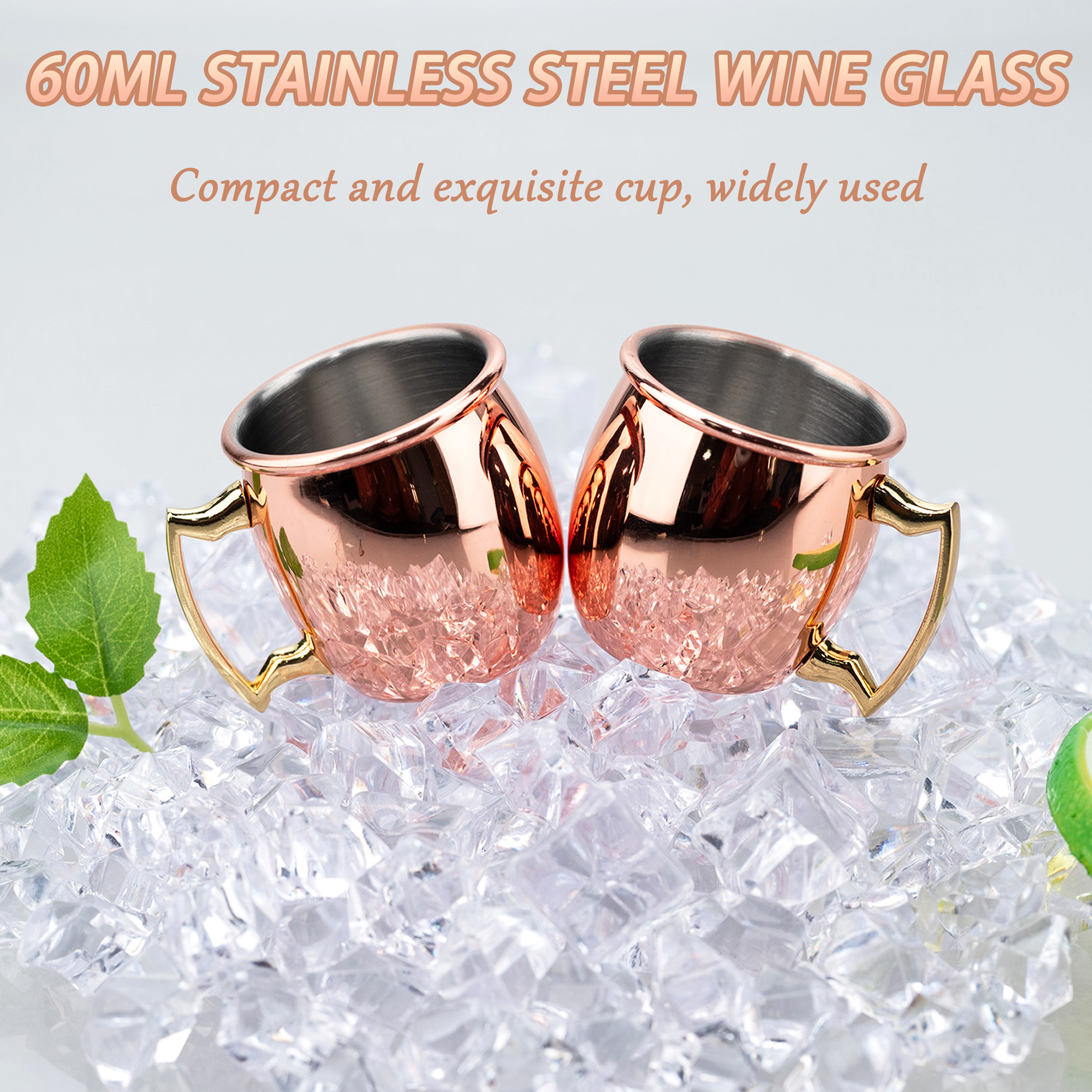 4Pcs 6Pcs 60ml Stainless Steel - Mule Copper Mug ulasan dan harga