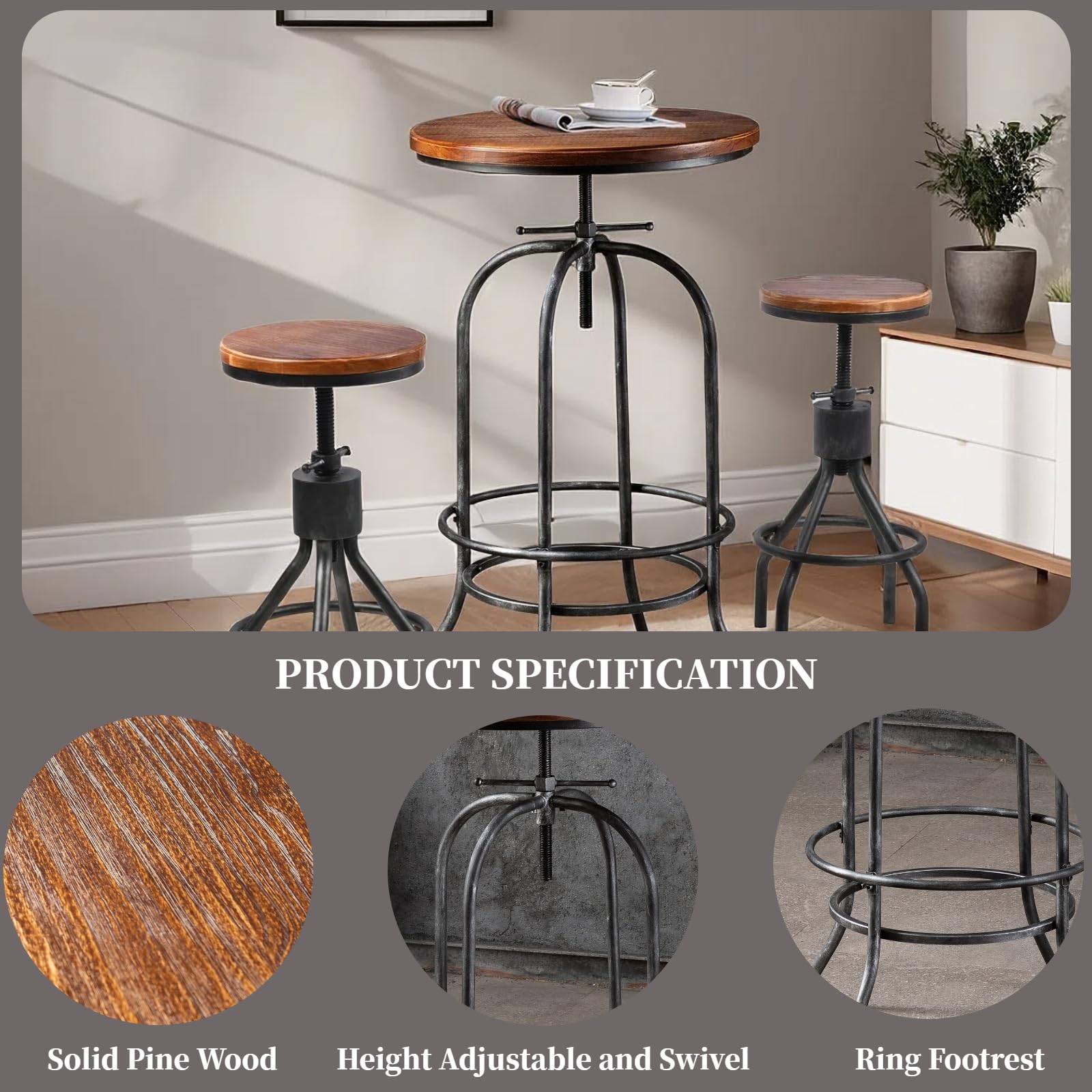 Industrial Bar Stool Height Ad - Home Bar Stools ulasan dan harga