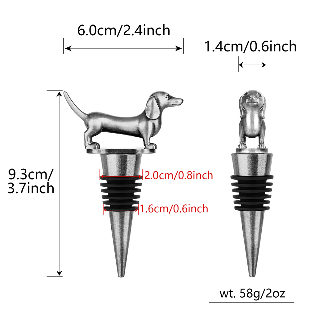 Wine Bottle Stopper Dachshund  - Wine Preservation Pump ulasan dan harga