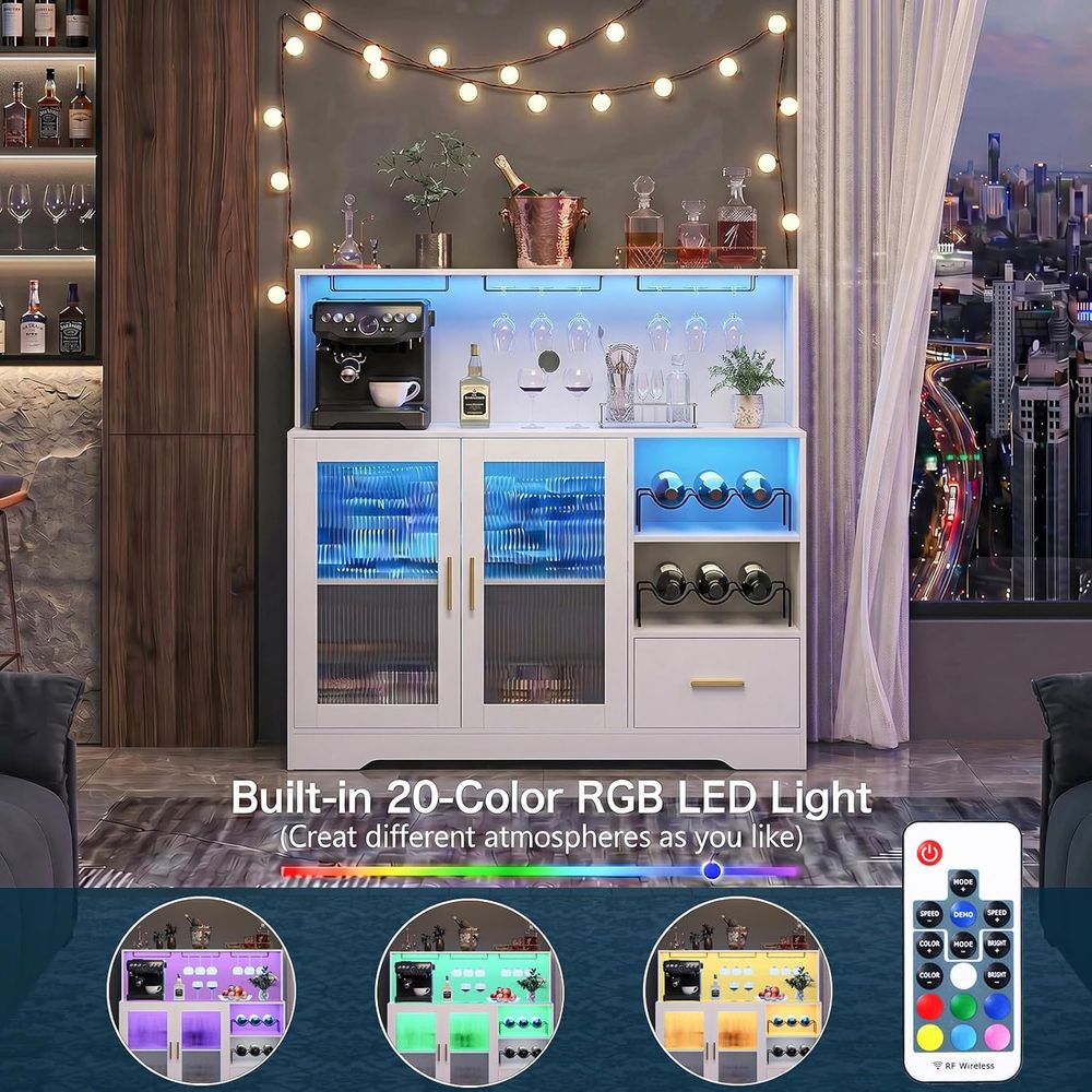 LED Lighted Home Bar Cabinet w - Home Bar Shelves ulasan dan harga