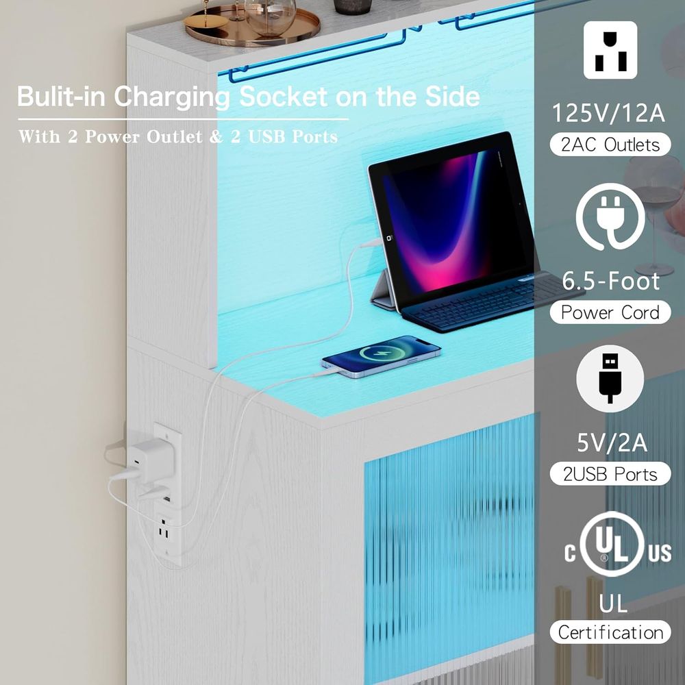 LED Lighted Home Bar Cabinet w - Home Bar Shelves ulasan dan harga