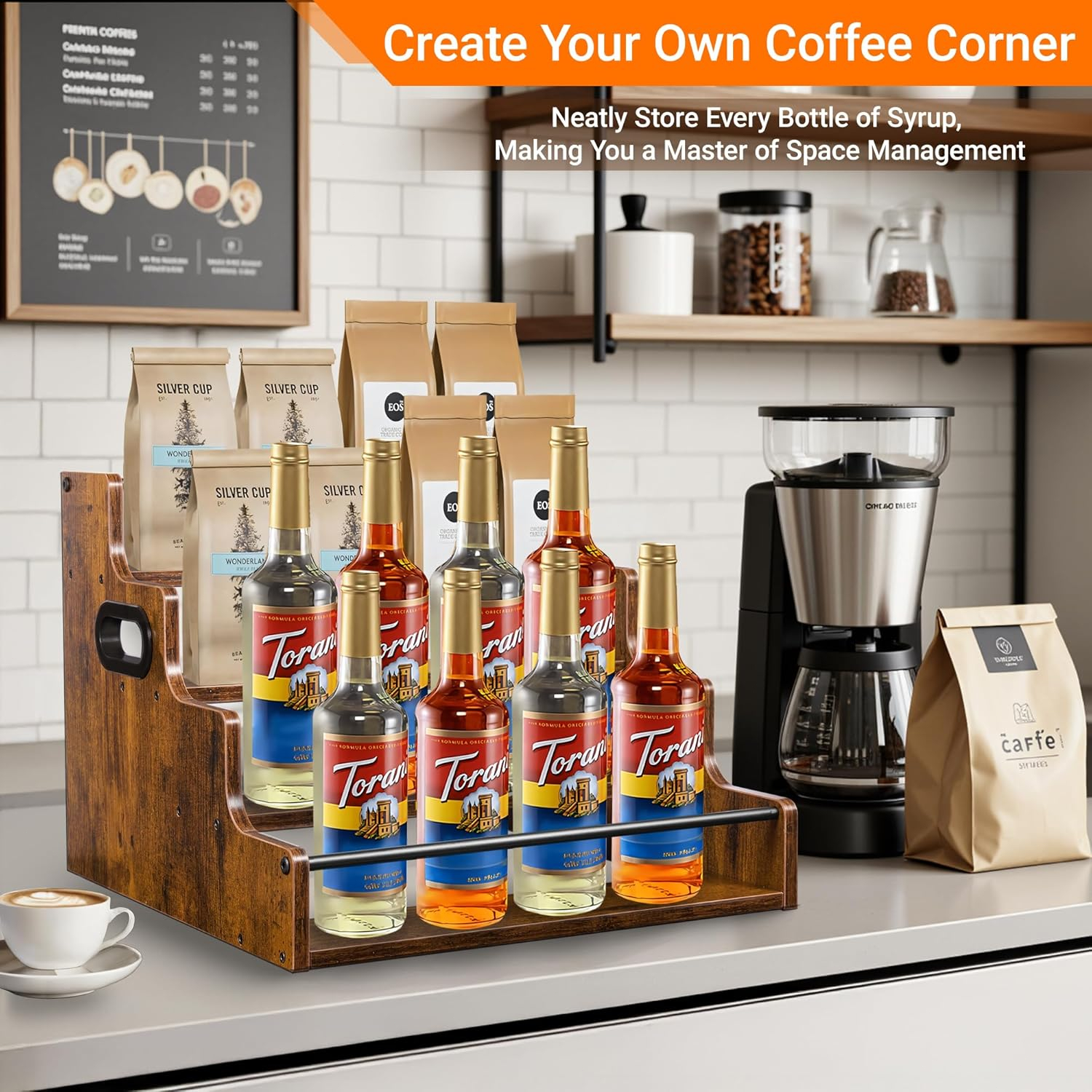 Liquor Bottle Display Shelf, C - Home Bar Shelf ulasan dan harga