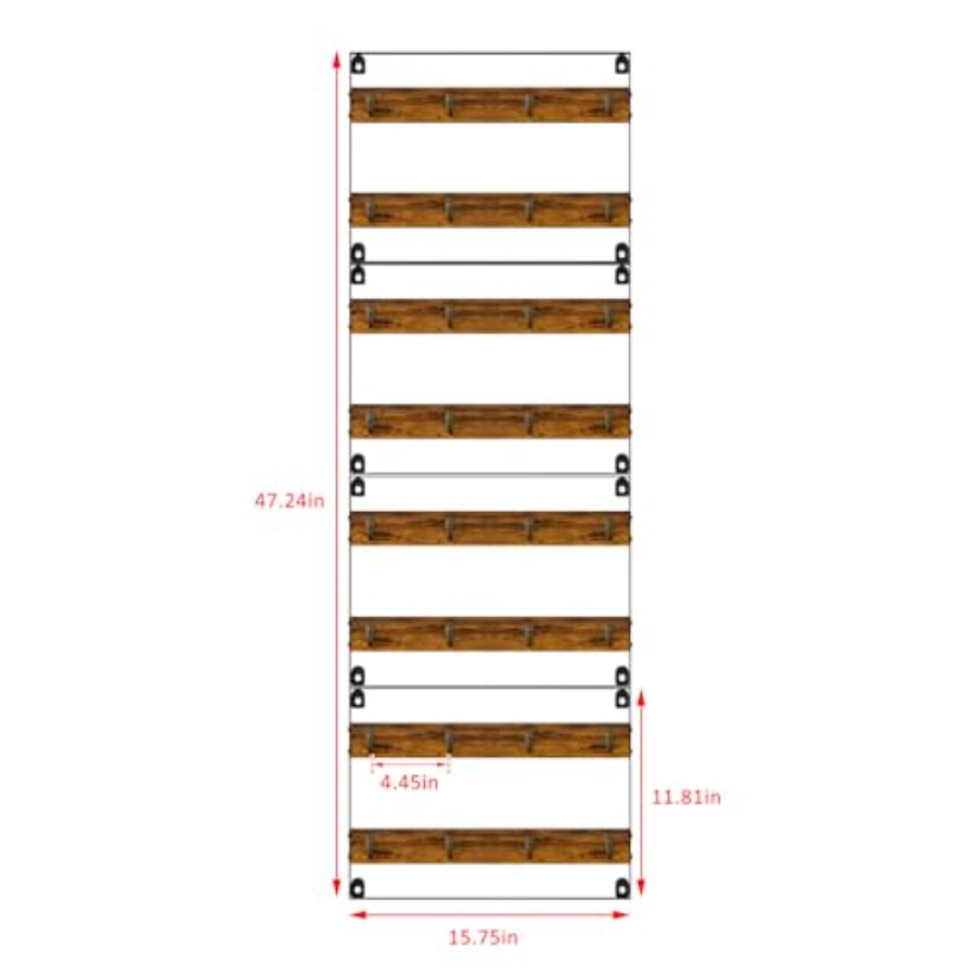 Rustic Wood Coffee Mug Rack -  - Home Bar Shelves ulasan dan harga