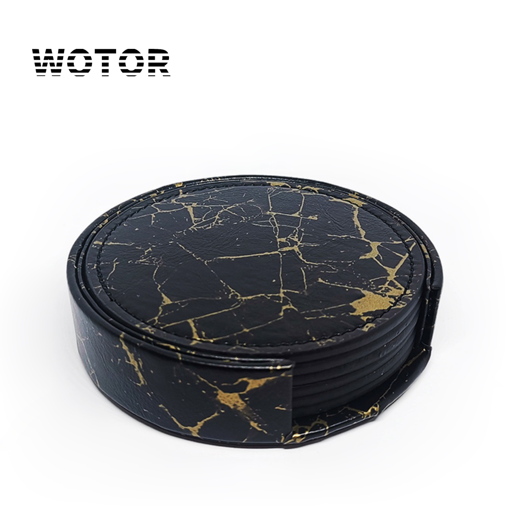 WOTOR 6PCS Stone Grain Leather - Home Bar And Counter ulasan dan harga