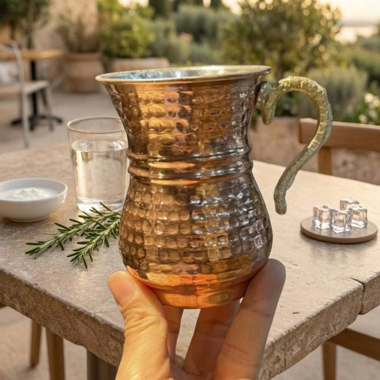 Metal Cup with Handle Flared R - Mule Copper Mug ulasan dan harga