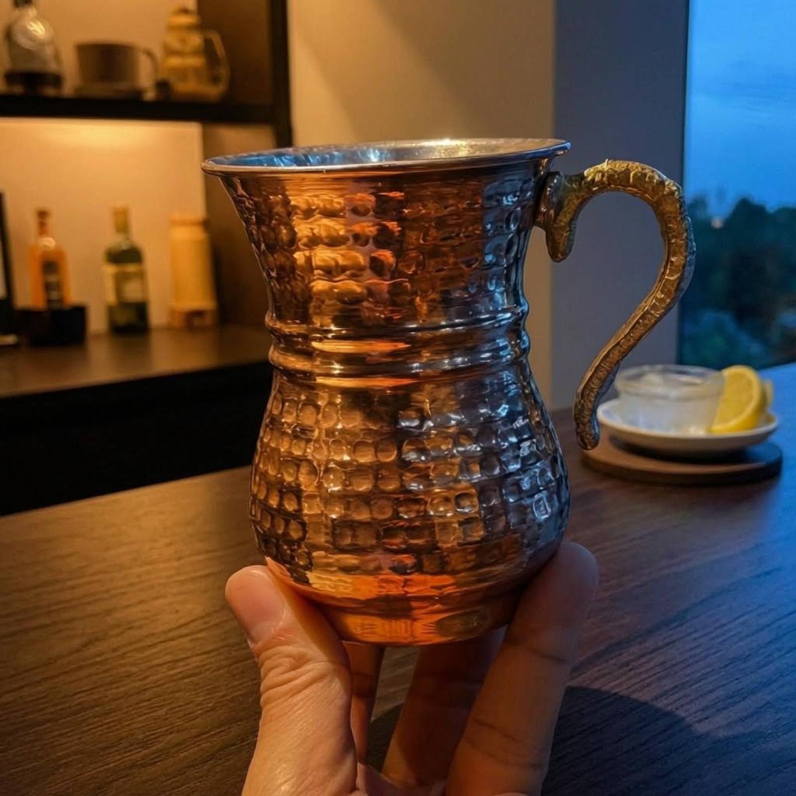 Metal Cup with Handle Flared R - Mule Copper Mug ulasan dan harga