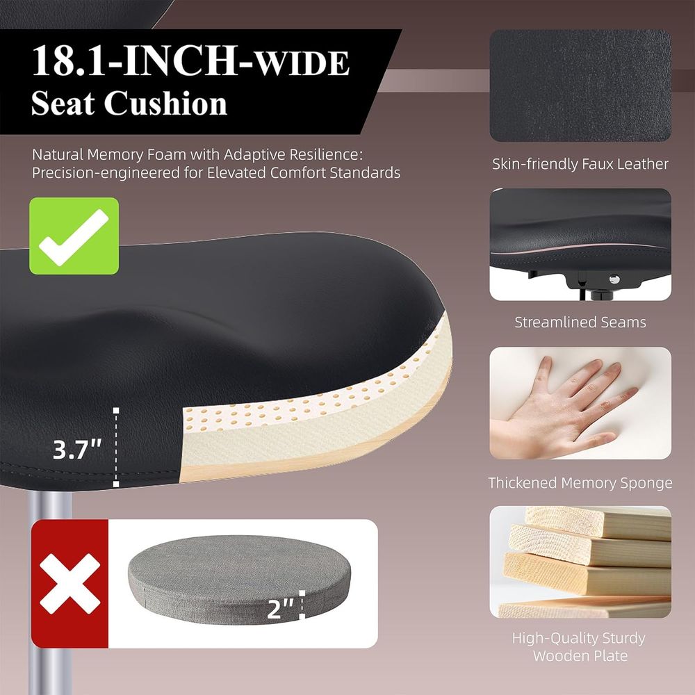 Ergonomic Swivel Chair with Lu - Home Bar Stools ulasan dan harga