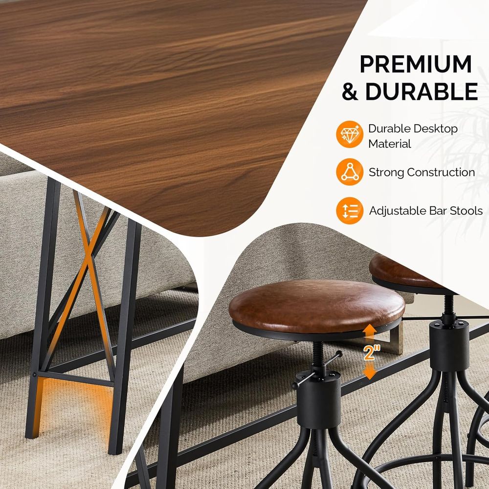 84-Inch Wooden and Metal Bar T - Home Bar Stools ulasan dan harga