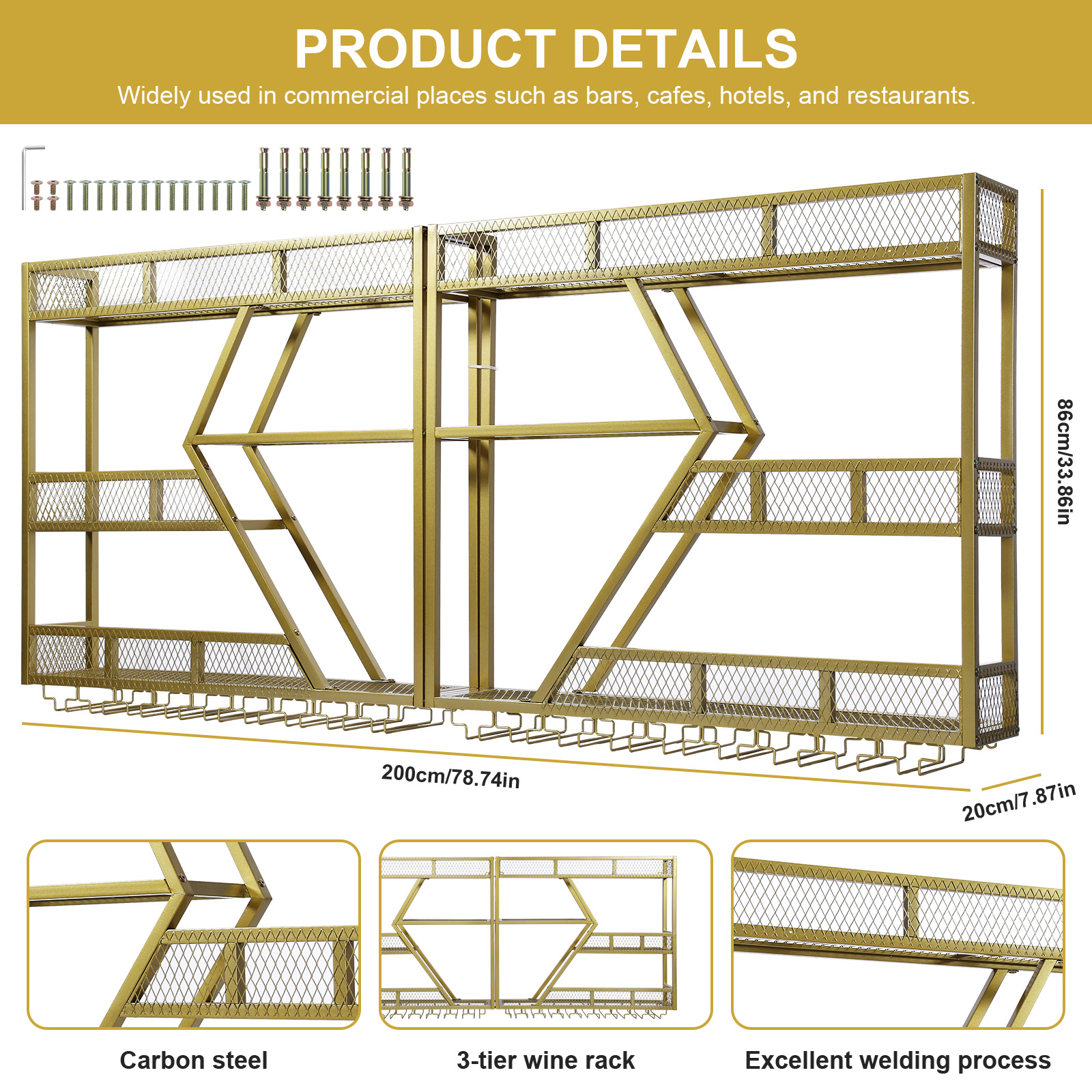 Metal Wine Bottles Storage Dis - Home Bar Shelf ulasan dan harga
