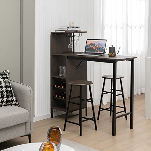 3-Piece Industrial Bar Set: Br - Home Bar Stools ulasan dan harga